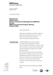 Statement By Stefan Krause Member Of The Board Of Bmw Group