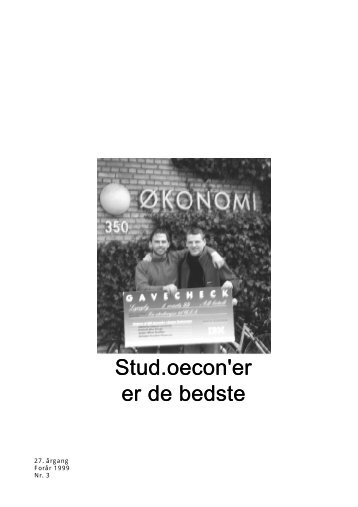 Stud.oecon'er er de bedste - School of Economics and Management ...