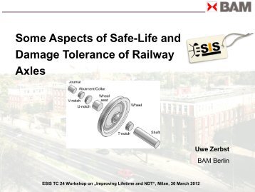 Some aspects of safe-life and damage tolerant design of railway axles