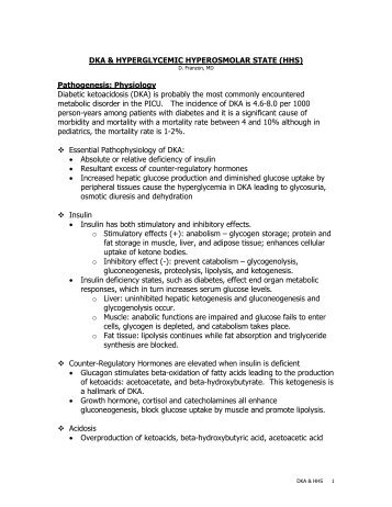 DKA & HYPERGLYCEMIC HYPEROSMOLAR STATE (HHS ...