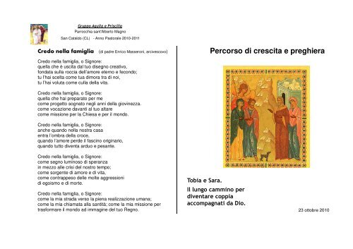 libretto SCHEMA AQUILA E PRISCILLA x tutti 2010-2011 - Store ...