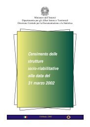 Censimento delle strutture socio-riabilitative alla data del 31 marzo ...