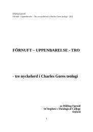 FÖRNUFT – UPPENBARELSE - TRO - tre nyckelord i Charles Gores ...