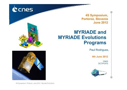 MYRIADE and MYRIADE Evolutions Programs - Cnes