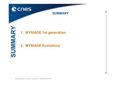 MYRIADE and MYRIADE Evolutions Programs - Cnes