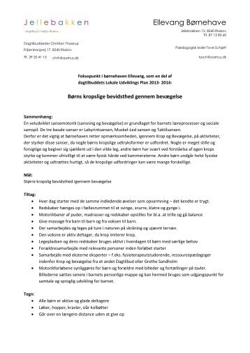 J e l l e b a k k e n Ellevang Børnehave - Dagtilbud-Aarhus