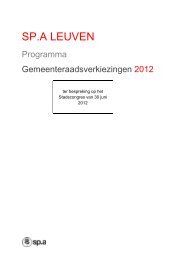 Programma  Gemeenteraadsverkiezingen 2012 - Leuven - SP.a