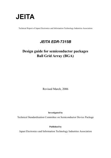 JEITA EDR-7315B Design guide for semiconductor packages Ball ...