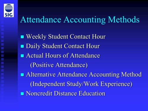 Attendance Accounting