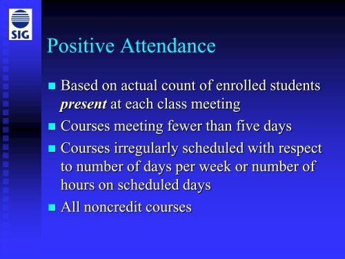 Attendance Accounting