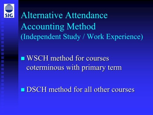 Attendance Accounting