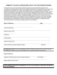 Classified Employee Awards Program Form - California Community ...
