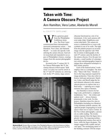 Taken with Time: A Camera Obscura Project - Colette Copeland
