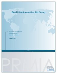 Basel II Implementation Risk Survey - PRMIA