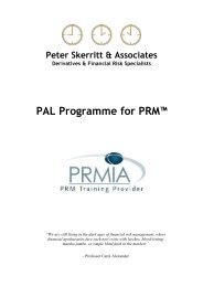 PRM PAL Programme - PRMIA
