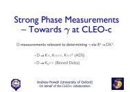 Strong Phase Measurements ? Towards ? at CLEO-c - Beauty 2009