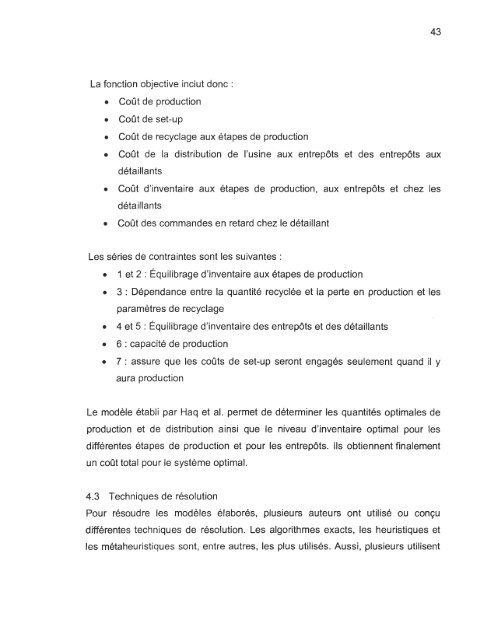 Effet de l'optimisation de la chaîne logistique sur l'agilité des ...