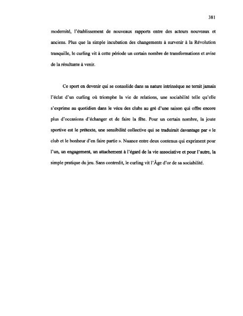 une histoire sociale du curling au Québec de 1807 à 1980