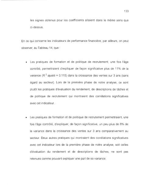 Impacts de certaines pratiques stratégiques de gestion des ...