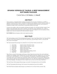 spanish version of taurus: a beef management software package