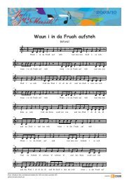 Waun i in da Fruah aufsteh - Jahr zur Musik