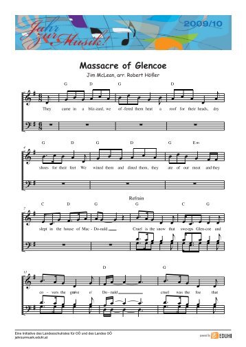 Massacre of Glencoe - Jahr zur Musik