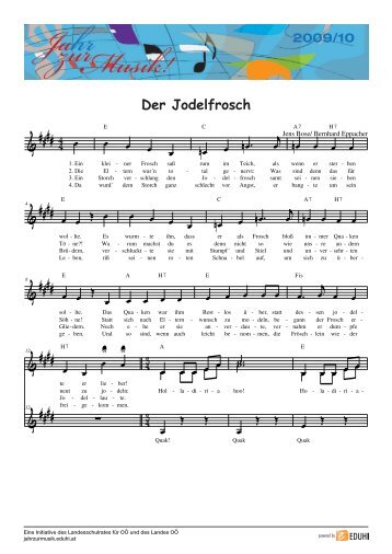 Der Jodelfrosch - Jahr zur Musik