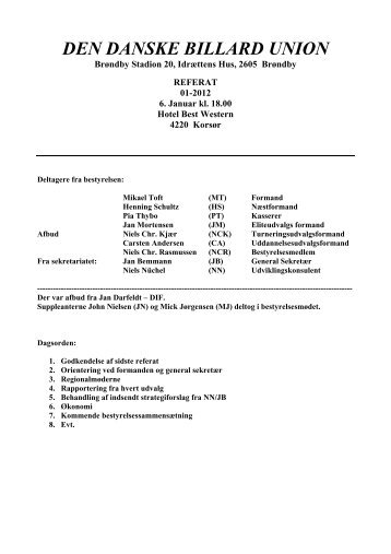 DEN DANSKE BILLARD UNION