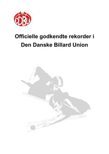 Officielle godkendte rekorder i Den Danske Billard Union