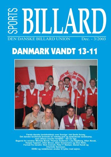 DANMARK VANDT 13-11 - Den Danske Billard Union