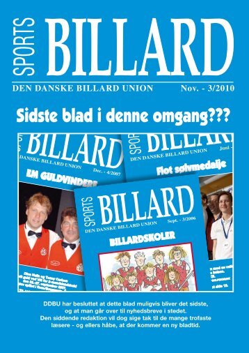 Sidste blad i denne omgang??? - Den Danske Billard Union