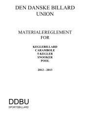 Materialereglement - Den Danske Billard Union