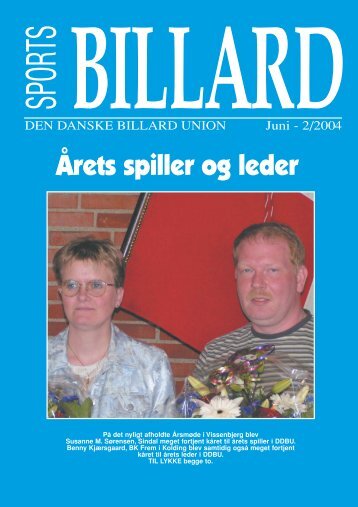 Årets spiller og leder - Den Danske Billard Union