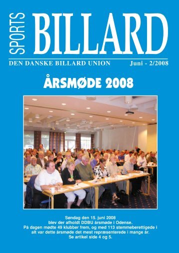 ÅRSMØDE 2008 - Den Danske Billard Union