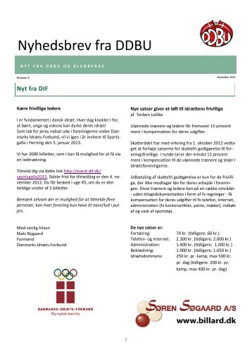 Nyhedsbrev 9 - Den Danske Billard Union