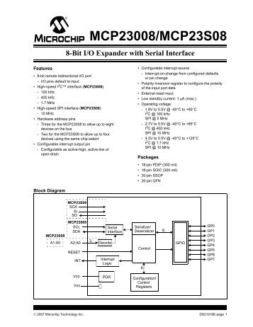 MCP23008/MCP23S08 - Microchip