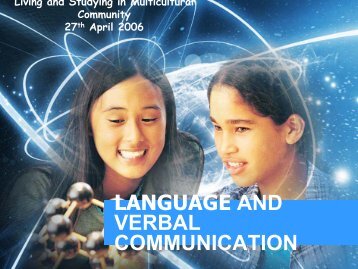 LANGUAGE AND VERBAL COMMUNICATION