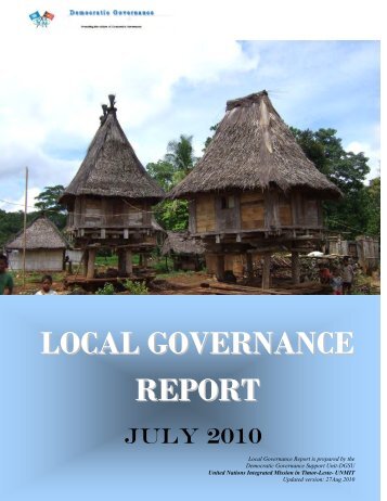 LOCAL GOVERNANCE REPORT - Unmit