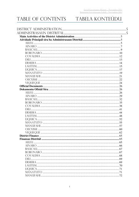 local governance report relatóriu governasaun lokál - Unmit