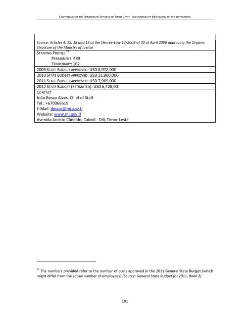 Key Institutions Report final 15 December 2011 - Unmit