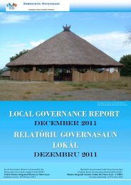 local governance report relatóriu governasaun lokál - Unmit