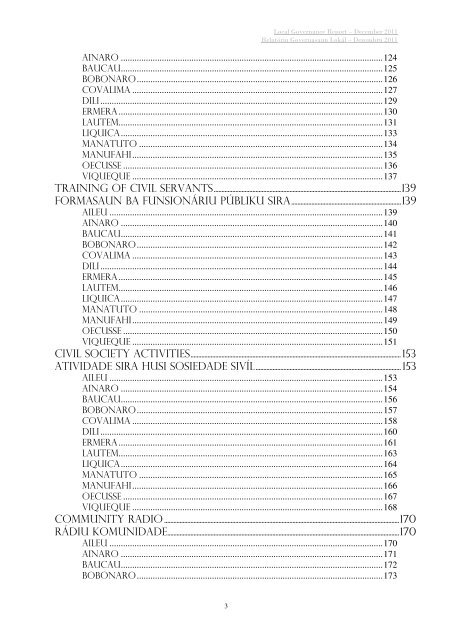 local governance report relatóriu governasaun lokál - Unmit