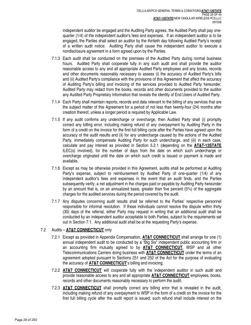 CELLULAR/PCS INTERCONNECTION ... - AT&T Clec Online