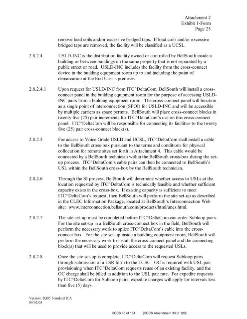 DeltaCom, Inc. (fka ITCD Stand-Alone AL MTSR, LNP Recovery ...