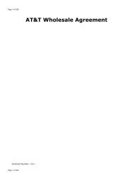 AT&T Wholesale Agreement - AT&T Clec Online