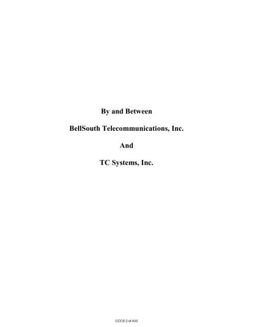 TC Systems, Inc. South Carolina - AT&T Clec Online