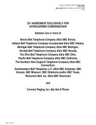 251 AGREEMENT EXCLUSIVELY FOR ... - AT&T Clec Online