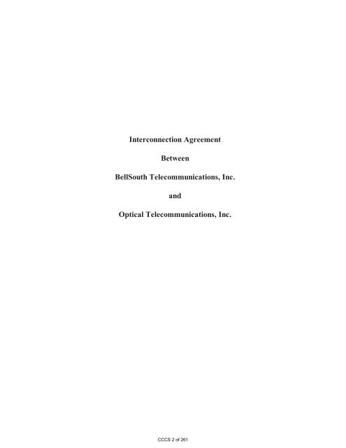Optical Telecommunications, Inc.