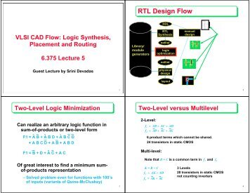 RTL Design Flow - Computation Structures Group