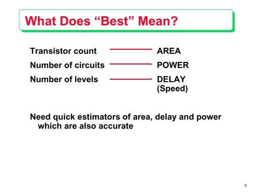 VLSI CAD Flow: Logic Synthesis, Placement and Routing 6.375 ...